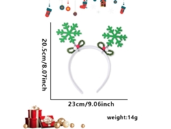 Diadema navideña con cuernos, tiara navideña brillante, accesorio ideal para fiestas, cosplay y uso diario Aeuzwr (Estilo 43)