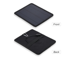 Panel solar de 5,3 W y 6 V con puerto USB, bricolaje, resistente al agua, color negro, para teléfono móvil.