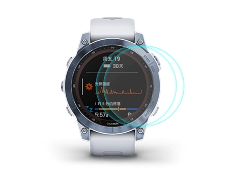 2 piezas para Garmin Fenix 7X ENKAY Película protectora de pantalla de vidrio templado 9H de 0,2 mm