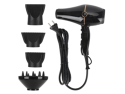 Secador De Cabelo Profissional Ajustável Com Potência Forte 220v Bivolt 5 Marchas Preto Eu Plug