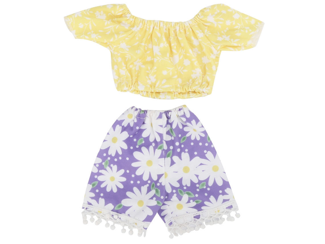 Ropa Para Muñeca De 18 Pulgadas, Estampado Floral, Vestido Elegante, Accesorio Q18-775