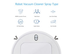 Robot Aspirador Inteligente Con Pulverizador, Luz Uv, Sensor Anticaída Y Anticolisión Para Suelos Duros.