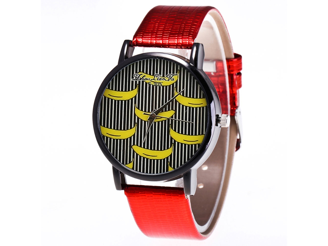 Reloj De Pulsera De Cuarzo Unisex Elegante Para Parejas Zhoulianfa F305-hx, Rojo.