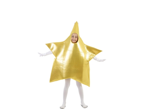 Disfraz Unisex EUROCARNAVALES Estrella de Navidad Grande Dorado (7-9 años)