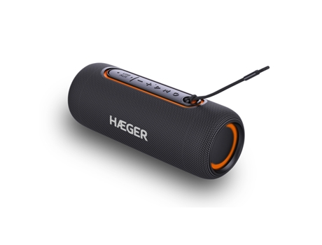 Altavoz Bluetooth Portátil HAEGER Light Boom - 3h de Autonomía, IPX5, Micrófono, Iluminación