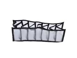 JEIIBRZUI Caixa de Arrumação Sutiãs Divisória Células ZEAICOS Preto (16x13x4cm)