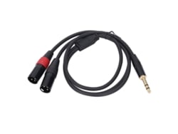 Cabo divisor em Y de 1/4 de polegada para dois conectores XLR macho de 6,35 mm estéreo desbalanceado, 2 m/6,6 pés
