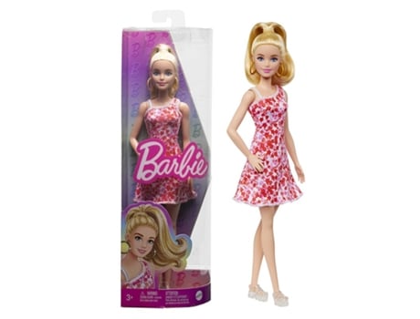 BARBIE Fashionista Vestido Rosa Flores (3 años)