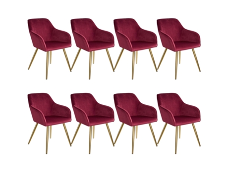 8 Silla TECTAKE Marilyn Golden Velvet