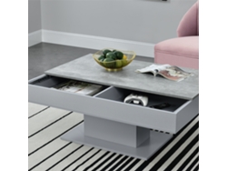 Mesa de Centro [EN.CASA] Lünen  (Gris - Tablero Con Revestimiento De Melamina - 40 x 110 x 60 cm)