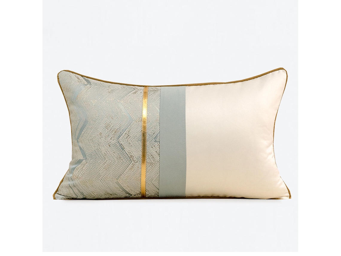 Elegante Funda De Cojín Para Sofá De Dos Colores Para Sala De Estar - Funda De Cojín Rectangular Para La Cintura