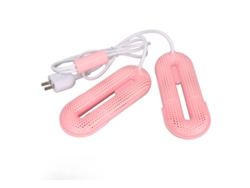 Secador de zapatos eléctrico con tres niveles de tiempo, secado rápido, retráctil, portátil, rosa, para botas secas