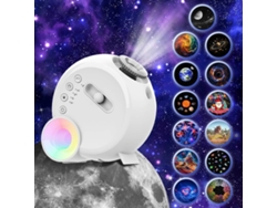 Proyector de estrellas, luz de galaxia para dormitorio, planetario doméstico con control remoto (blanco)