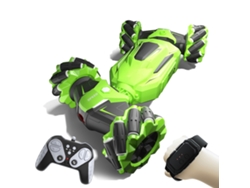 Coche Teledirigido Para Niños, 2.4g 4wd Con Control Por Gestos Y Luces, Juguete Todoterreno Verde