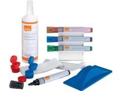 Kit de accesorios NOBO 4 Marcadores - Borrador con recambio y spray (negro)