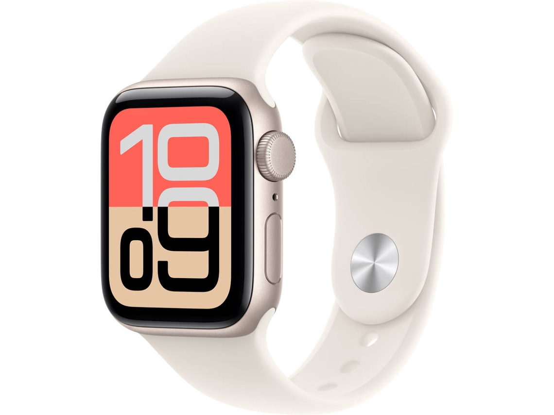  APPLE Watch SE 3 GPS 40 mm Blanco Estrella Aluminio con Correa Deportiva Blanco Estrella (Tamaño S/M)
