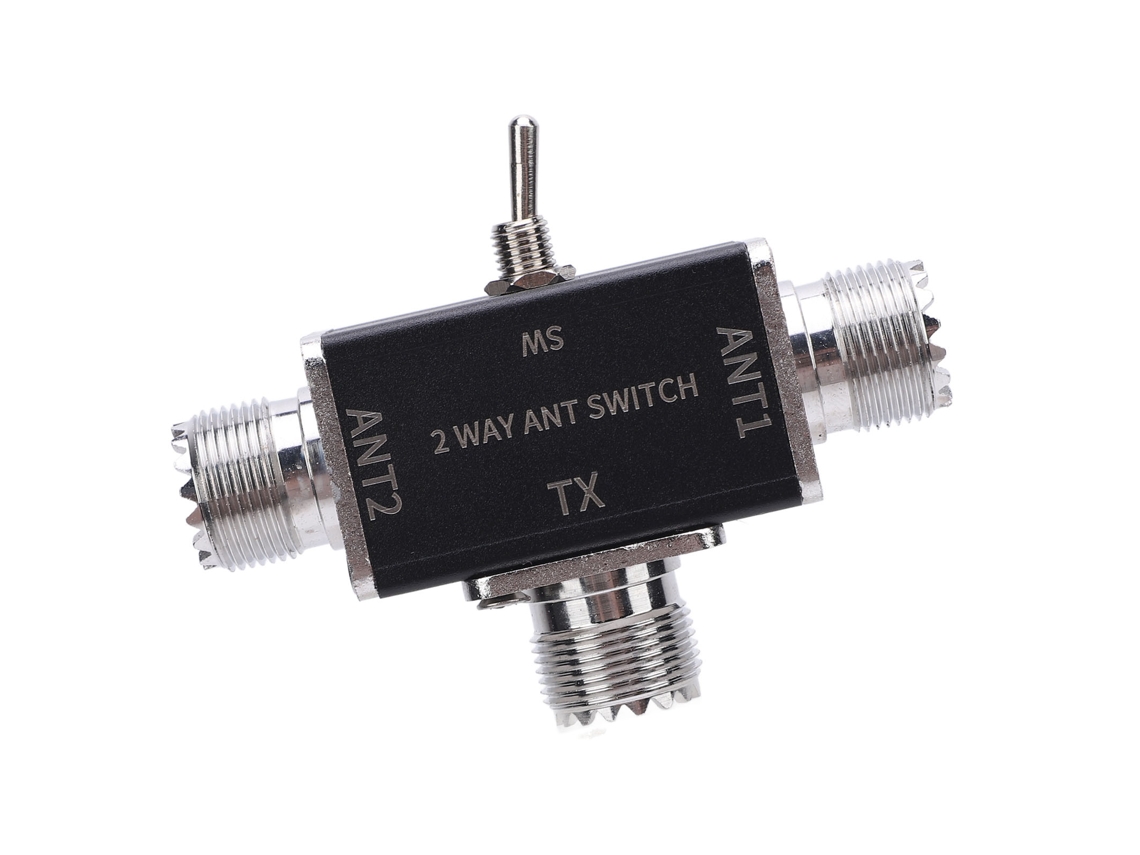 Interruptor De Antena Cb Ham 2 Vias 100w Conector 239 Para Rádio Hf Vhf Uhf 1-30mhz