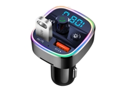 Transmisor de FM YIZHOOD Q3 Cargador de coche USB de doble puerto de 12-24 V, cargador Bluetooth, USB universal para teléfonos celulares, computadora portátil negro