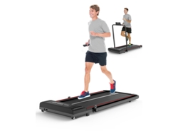 Cinta De Correr Eléctrica 2 En 1 Con Reposabrazos Abatibles Altavoz Bluetooth Mando a Distancia Velocidad Ajustable 1-10,Max 120Kg -Negro BIGZZIA