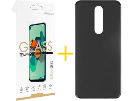 Kit Funda + Protector de Pantalla Xiaomi Redmi 8 SKYHE Liso (Negro)