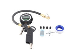 Inflador De Neumáticos Con Pantalla Lcd Y Manómetro Digital, Conexión Npt De 1/4 Pulg., Conector Rápido, 200 Psi.