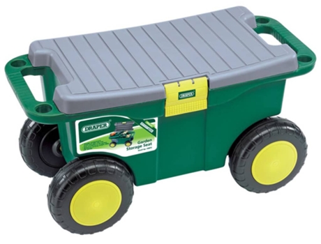 Draper Tools Carrito y asiento jardinería 56x27,2x30,4 cm verde 60852