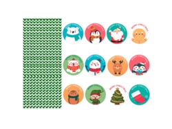 24 pajitas de papel desechables para fiesta de Navidad RNEMITERY