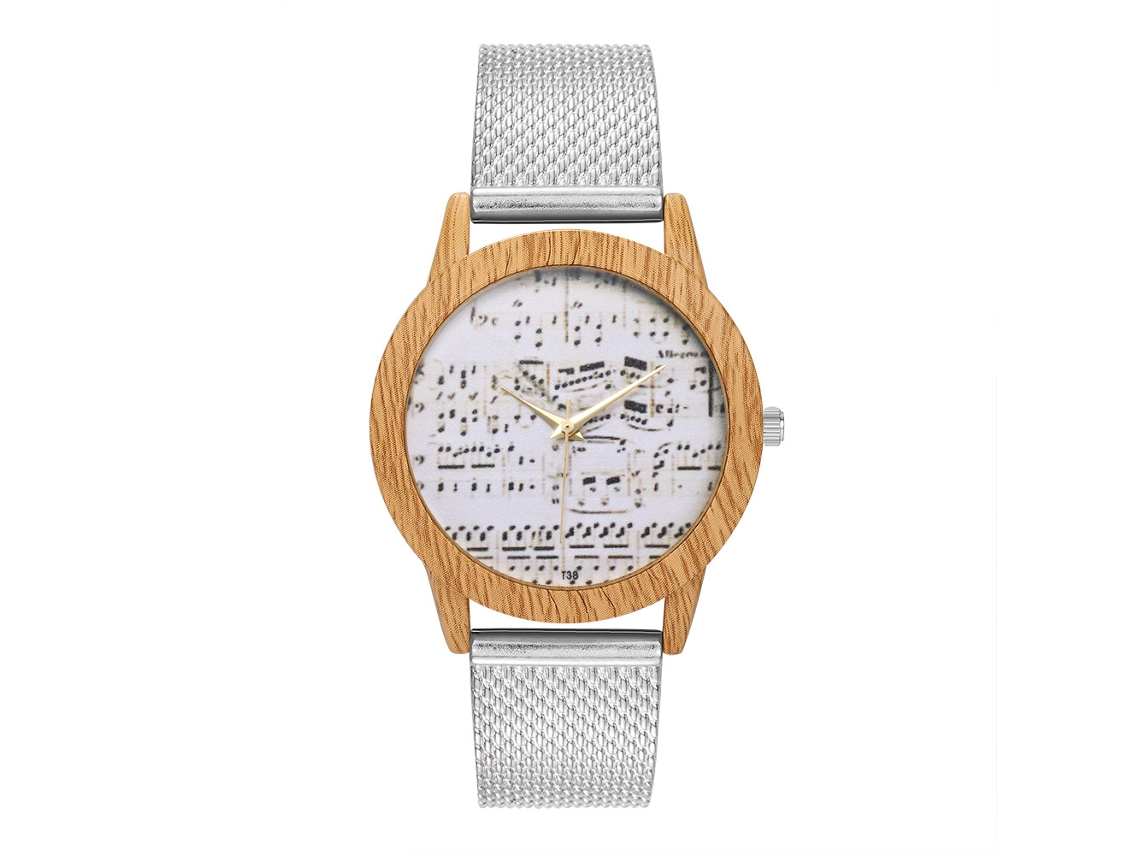 Reloj De Pulsera Analógico De Cuarzo Con Correa De Malla Plata Para Mujer Y Hombre Casual Zhoulianfa