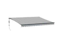 Maison Exclusive - Toldo Retráctil Automático Luz Led Antracita Blanco 450x350 Cm