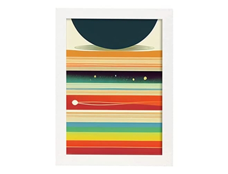 NACNIC Lámina En Estilo Abstracto Meteoro Llamativas Y Modernas Ilustraciones Artísticas A Todo Color Para A3 Marco Blanco