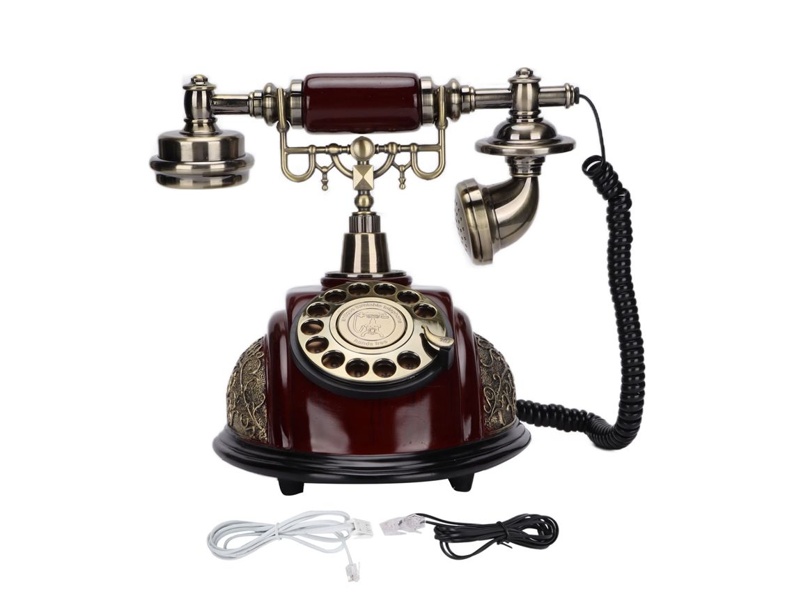 Teléfono fijo vintage decorativo y funcional