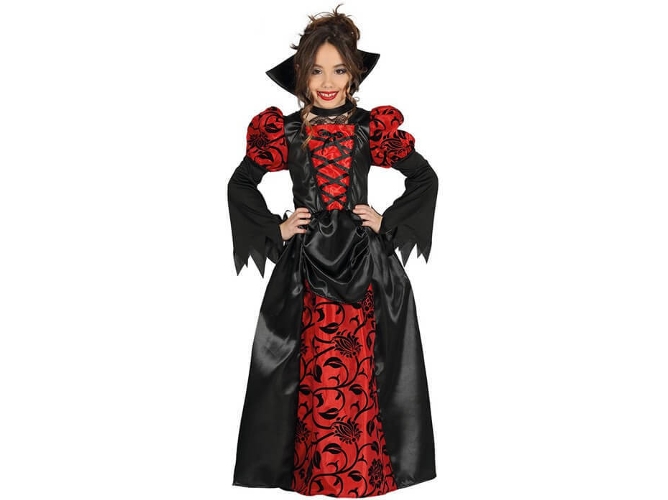 Disfraz de Niña DISFRAZZES Vampiresa Roja (Talla: 10 a 12 años)