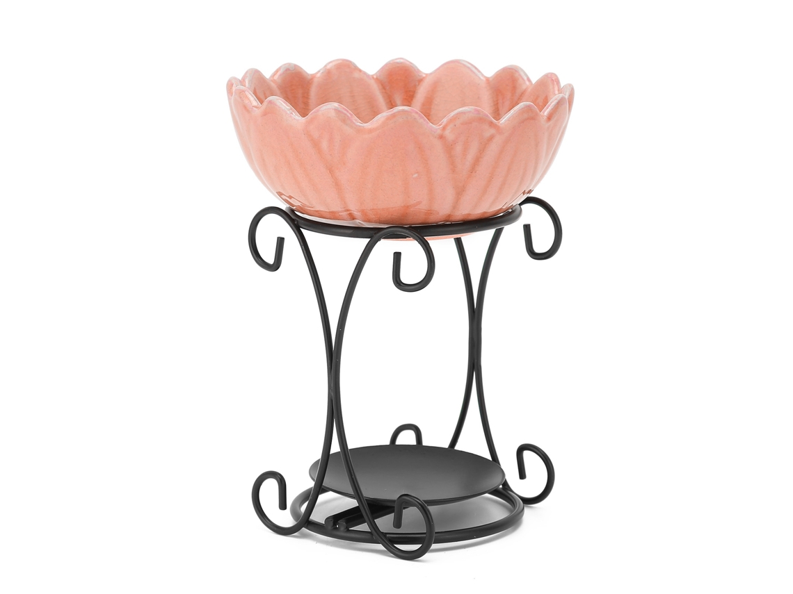 Horno De Aceite Esencial Aroma 70ml Con Taza Cerámica Para Decoración Hogar Oficina Gimnasio Rosa