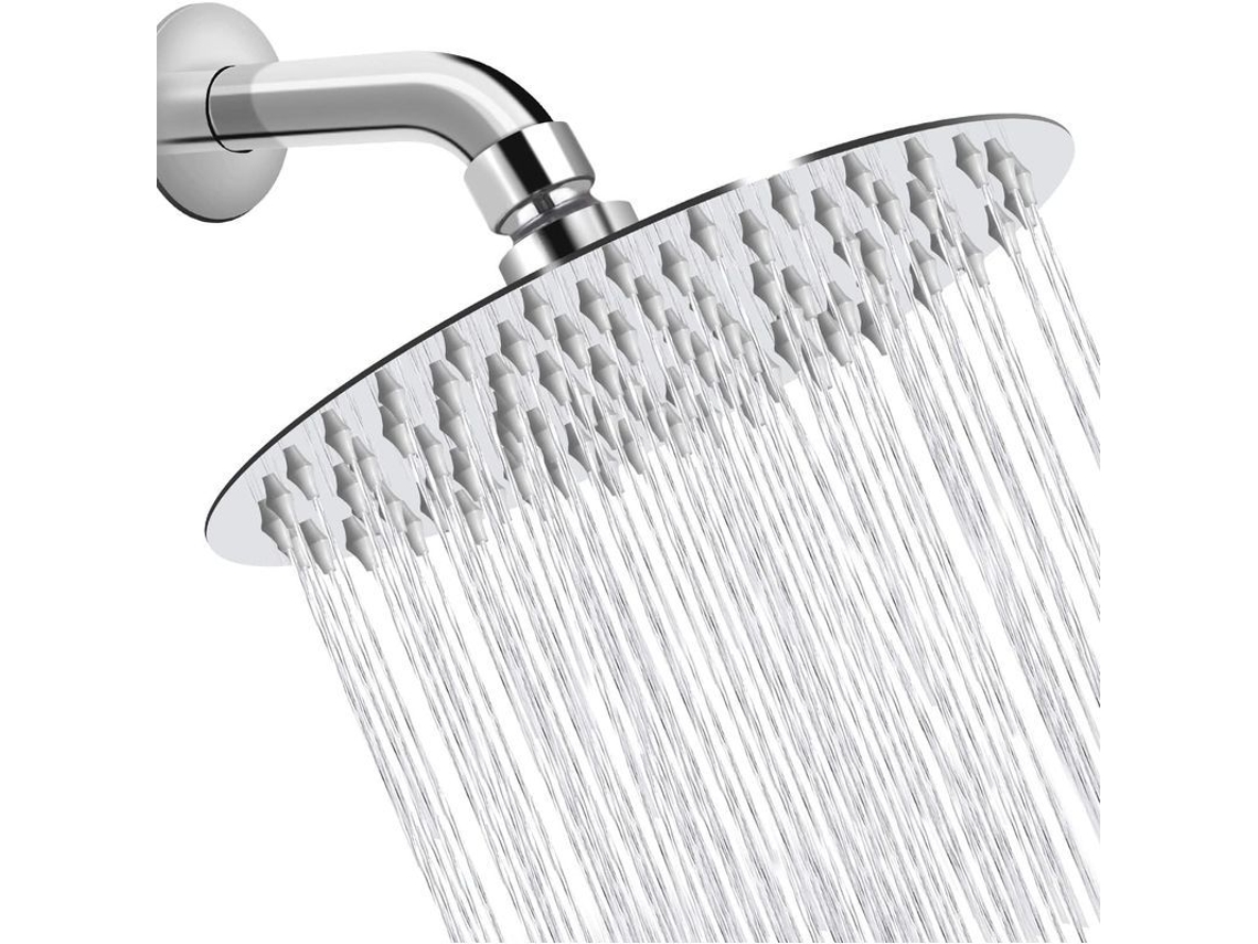 Ducha de lluvia de alta presión de 8 pulgadas, 90 boquillas, acero inoxidable 304, fácil instalación, estilo moderno.