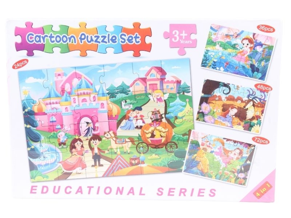 Puzzle Princesas 4 en 1 LPM
