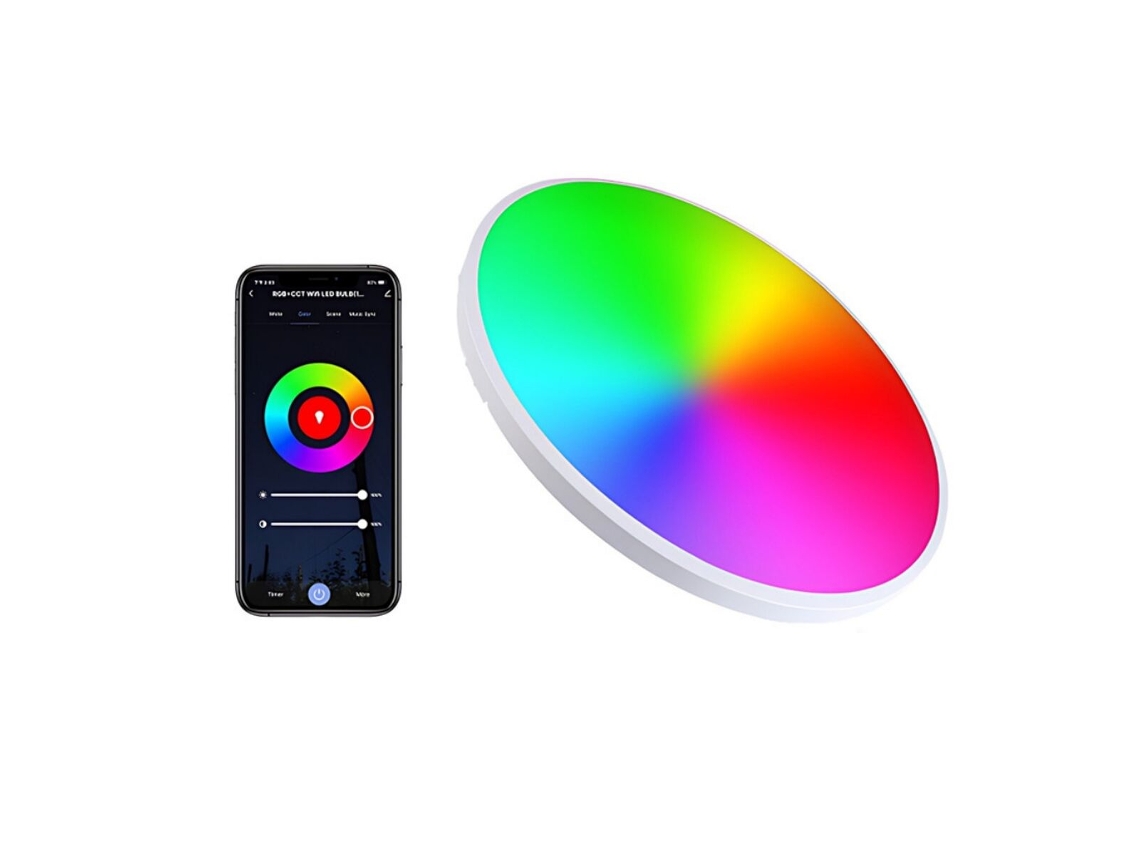 Vylara Bombilla Led De Techo Rgb Con Wi-fi Y Bluetooth, Compatible Con Alexa (tuya Smart)