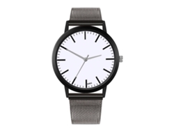 Reloj Analógico De Cuarzo Con Correa De Malla Zhoulianfa Estilo Simple (gris Oscuro+blanco)