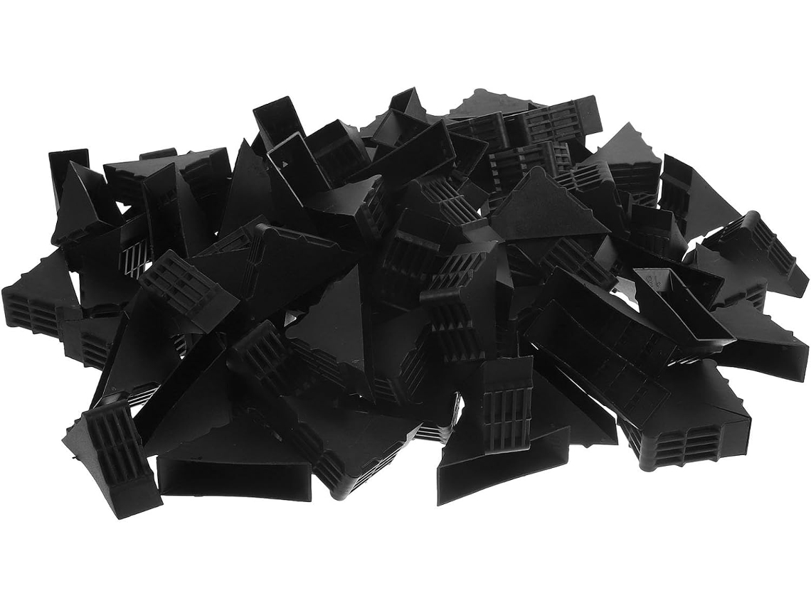 Protectores De Esquina De Plástico Negro De 50x50x18 Mm, Paquete De 100 Protectores De Esquina Para Marcos De Fotos