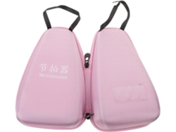 Estuche Rígido A Prueba De Golpes Para Metrónomo Con Asa, Bolsa De Almacenamiento Portátil E Impermeable, Color Rosa.