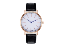 Reloj De Pulsera De Cuarzo Para Hombre Con Correa De Piel Sintética - Estilo Moderno Y Sencillo