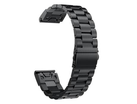 Correa de acero inoxidable cadena de enlace para Garmin Fenix 5 - negro