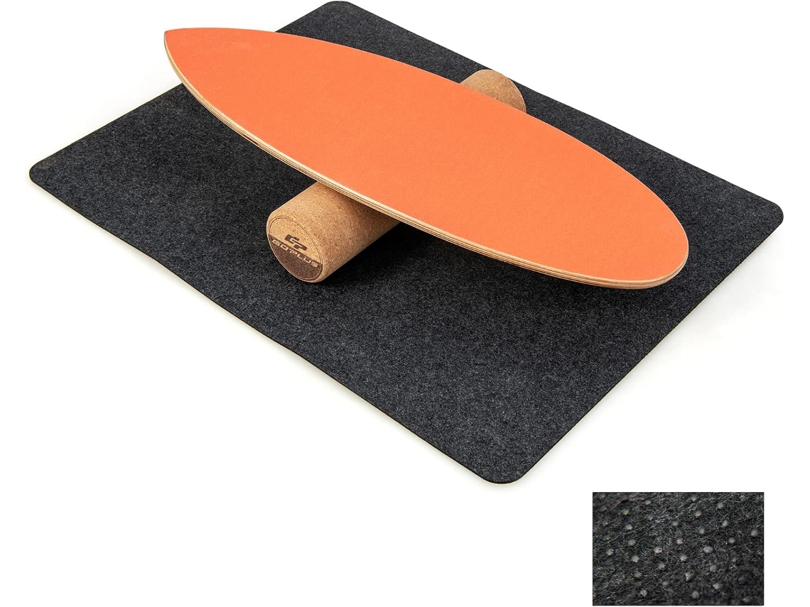 Balance Board, Tabla de Equilibrio de Madera de Abedul y Corcho, Skateboard Hockey Snowboard y Surf COSTWAY