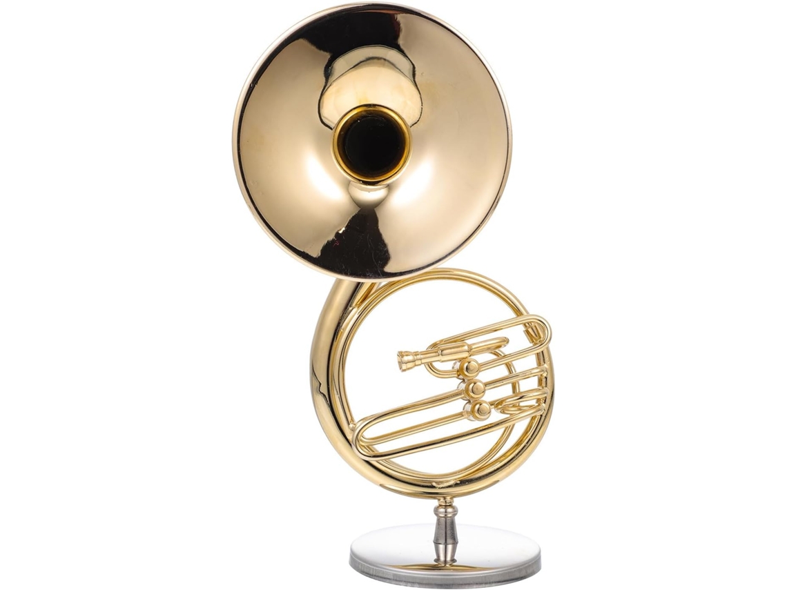 Sousafón Miniatura Artístico Cobre Almacenamiento Soporte Brillante Decoración Única Hogar Cafetería Caja Oro