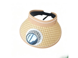 (caqui) Gorro Enrollable Recargable Por Usb Con Ventilador Para Mujer, Ideal Para El Sol De Verano Y Con Protección Uv.