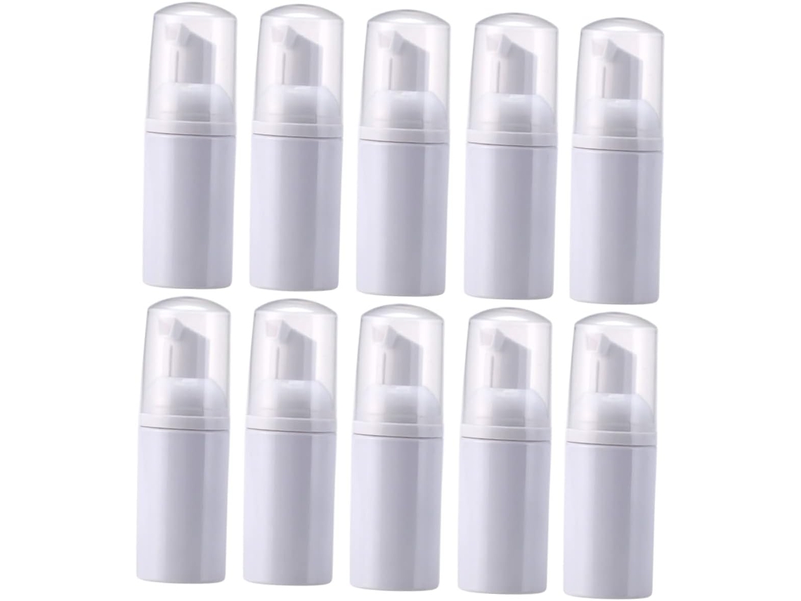 10 Unidades, Té, 10 Botellas De Viaje Reutilizables Hechas De Botellas Vacías De Pet Para Champú Y Gel De Ducha