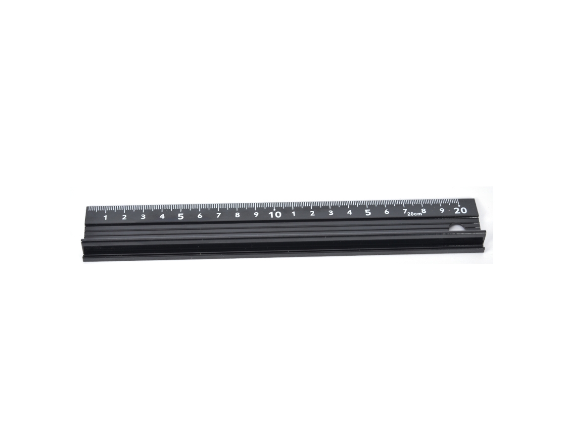 Regla De Corte En Forma De L De Aluminio De 20 Cm, Herramienta De Medición Metálica Para Oficina Y Ferretería.
