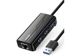 Hub Ethernet Usb 3.0 Rj45 Usb 1000 Mbps Red Gigabit Compatible con Mi Box S Mi Box 3 Switch Soporte Mac Os Windows 11 10 8 7 Linux BISBISOUS