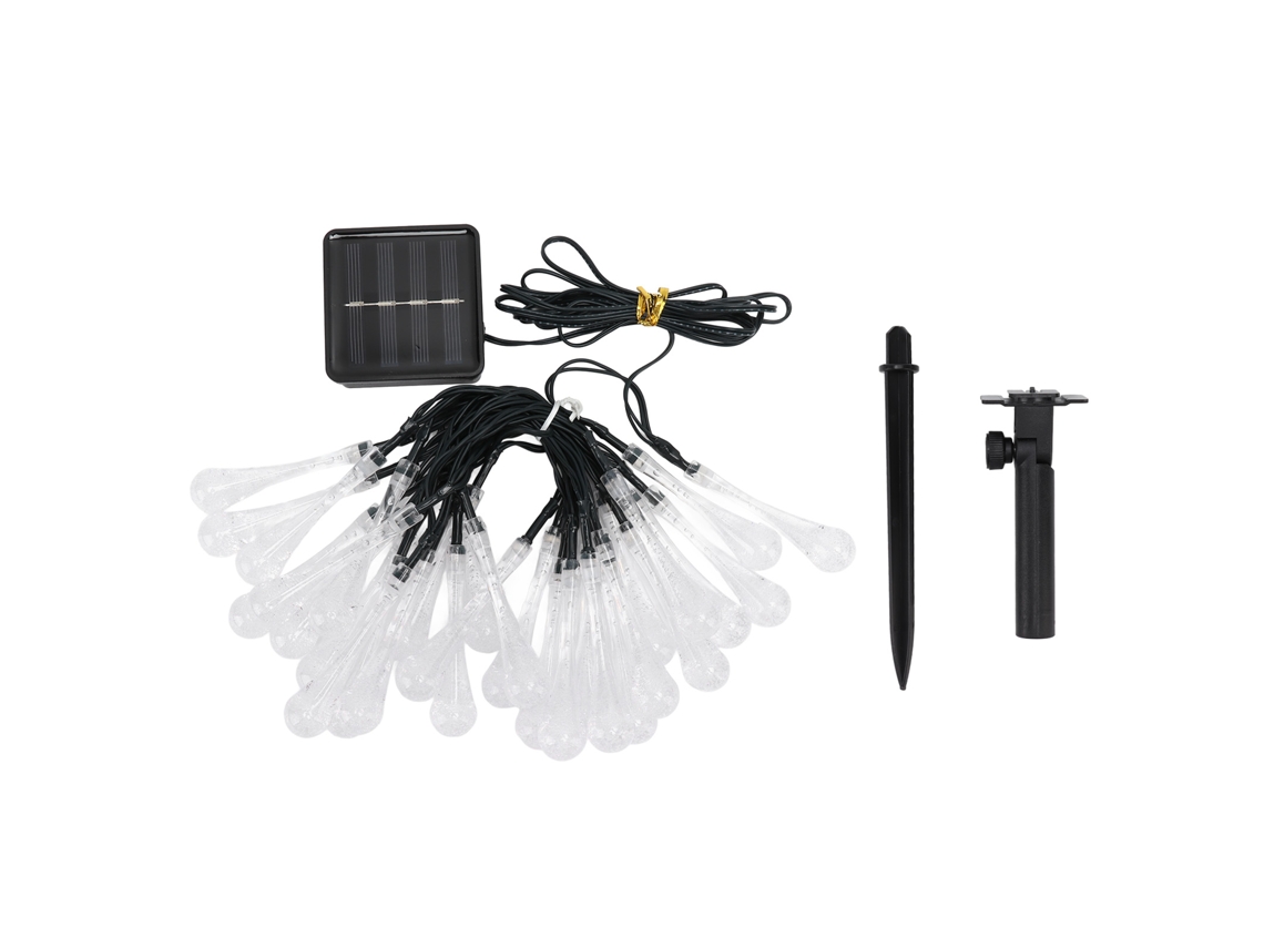2026-luces De Cadena Solares Impermeables Ip65 2 Modos 30 Led Para Exterior Jardín Luz Blanca