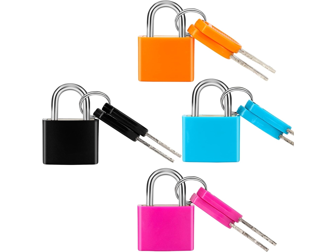 Cerradura de combinación para equipaje, 4 candados antirrobo con núcleo de cobre, adecuada para mochilas, maletas, armarios, etc.