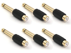 KOFIHETY Centro de innovación de audio, adaptador RCA a 1/4 bañado en oro, que protege el puerto de 6,35 mm de su dispositivo contra daños, diseñado para compa
